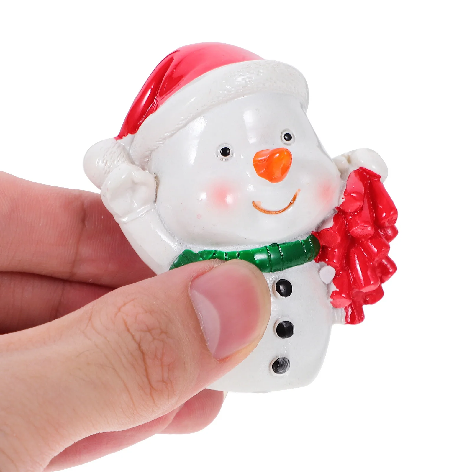 

Snowman Statue Christmas Resin Decor Mini Size Portable Landscape Ornament for Garden Mall Home Office Xmas Figure Outdoor
