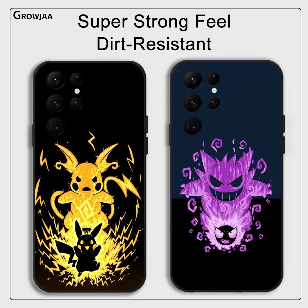 Pokemon G-Gengar Mewtwo Phone Case For Samsung Galaxy S25 S24 S22 S23 Ultra S21 S20 Plus 5G Protective Silicone Funda