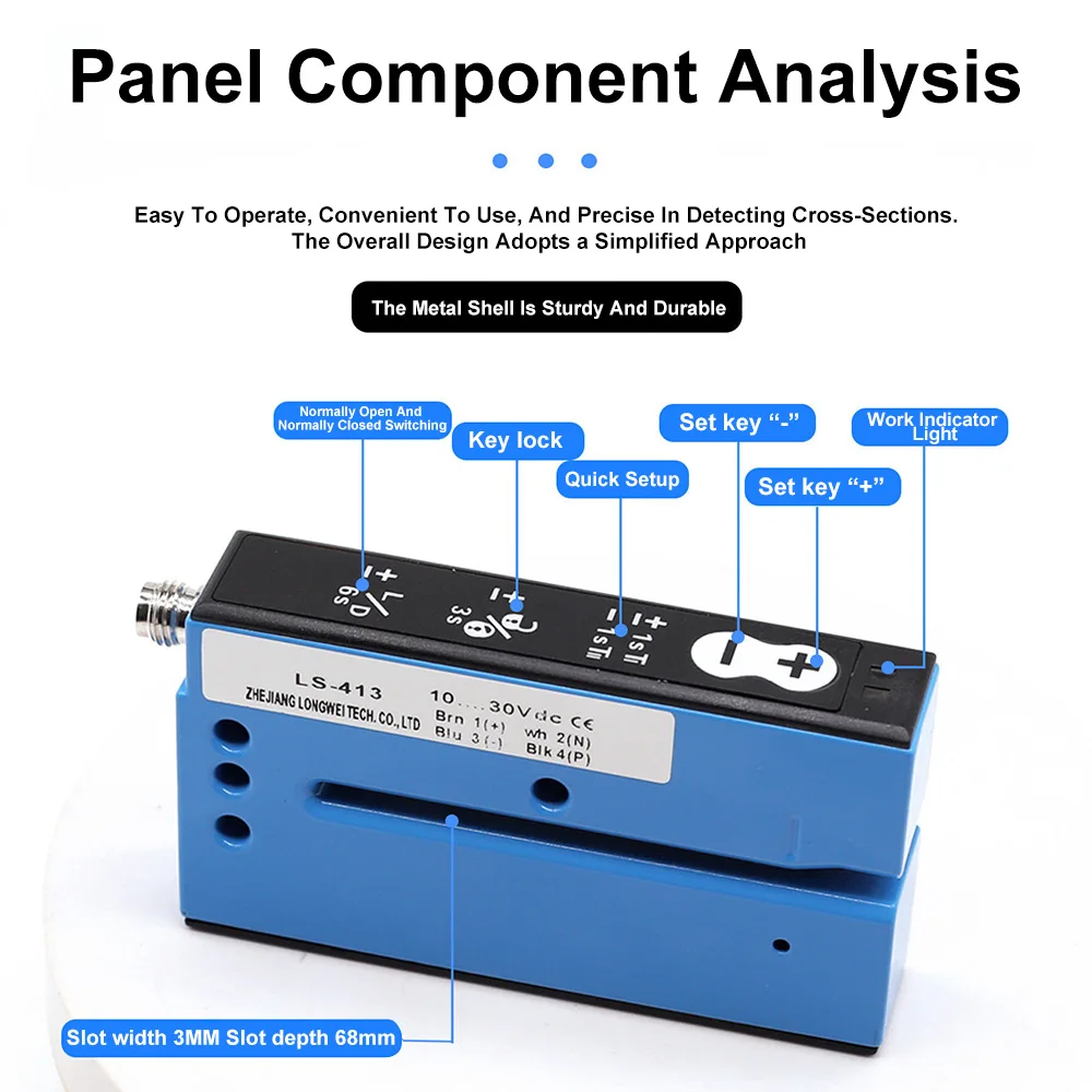 Ultrasonic Label sensor Clear label detection S-2300E NPN+PNP Double Sheet Detection UFN3-70B413 Compatible Sensor