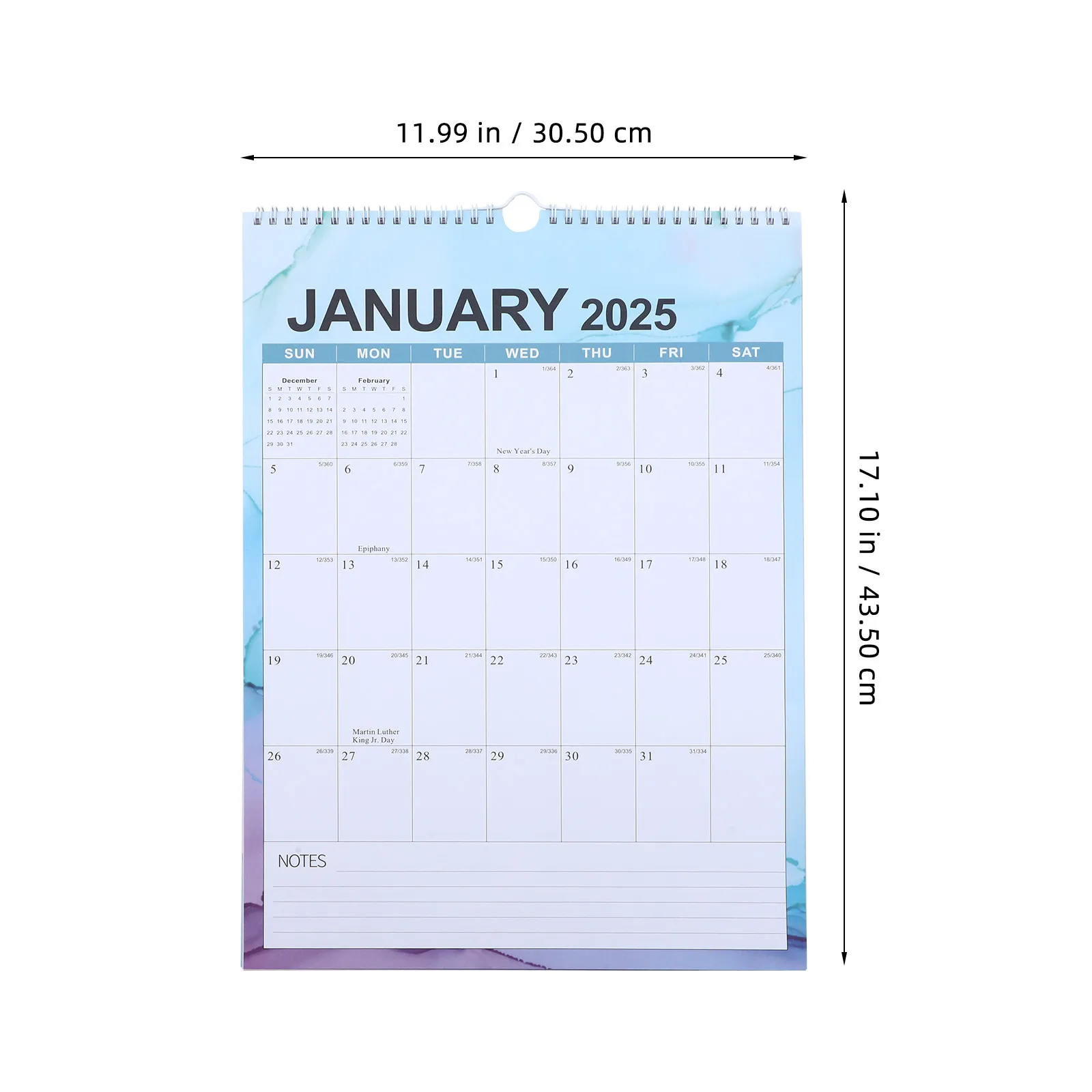 Wall Calendar Monthly Hanging Planner with Goal Sections and To Do Lists Space Saving Family Organizer