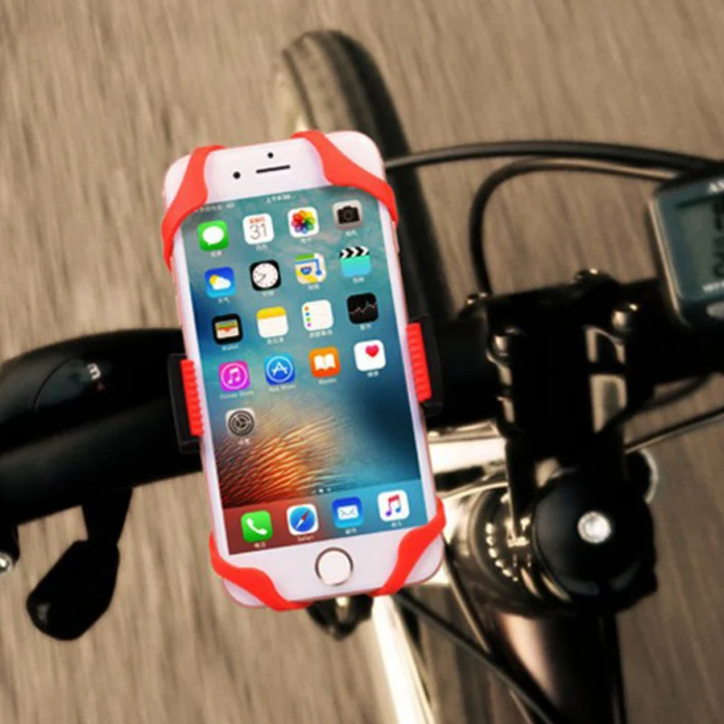 4 pçs da bicicleta motocicleta telefone montagem tether x web grip silicone celular titular banda universal elástico borracha cinta de segurança