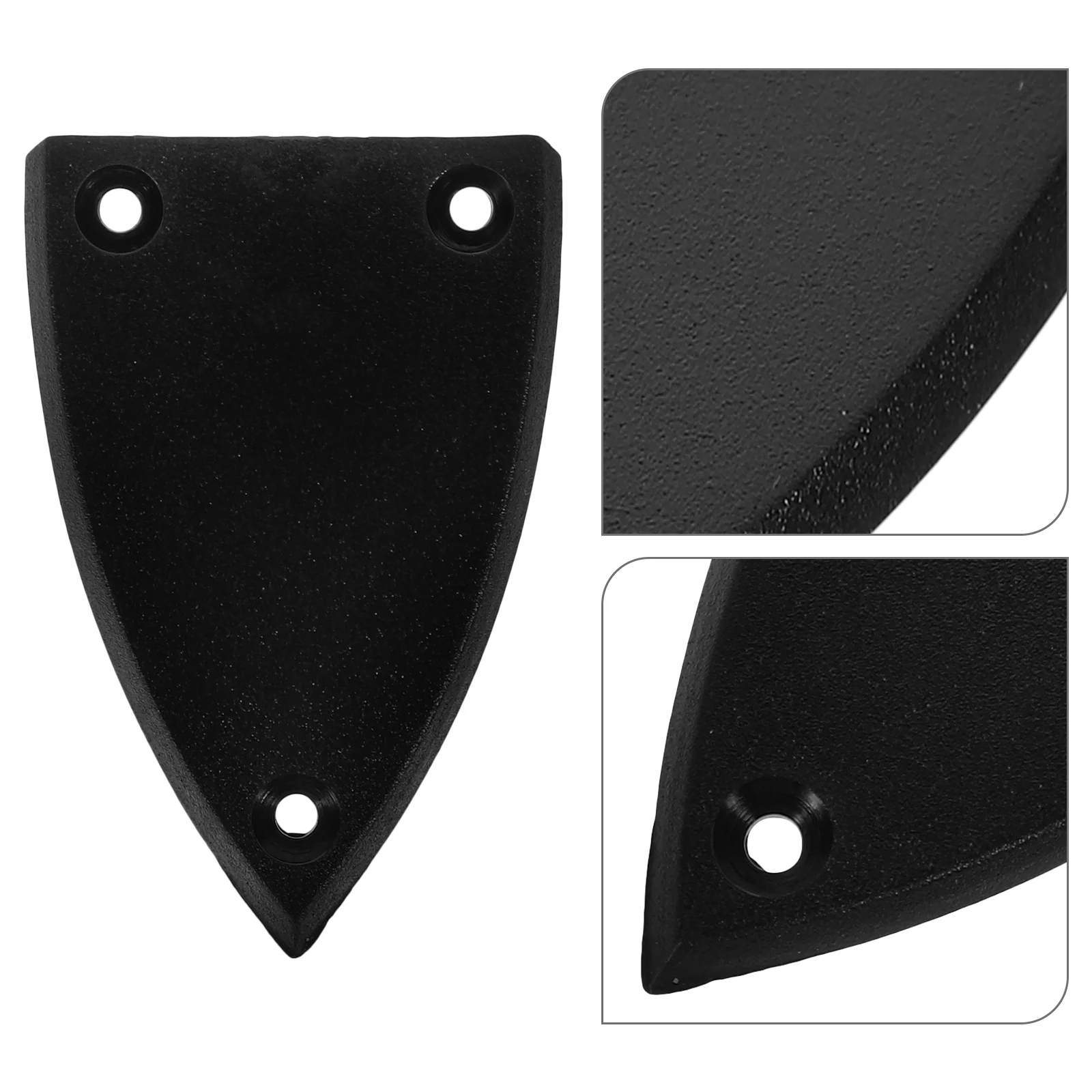 1pc 3 Holes Triangle Plastic Truss Rod Cover for Electrical Guitar Bass Electric Guitar Replacement Parts GR15 (Black)