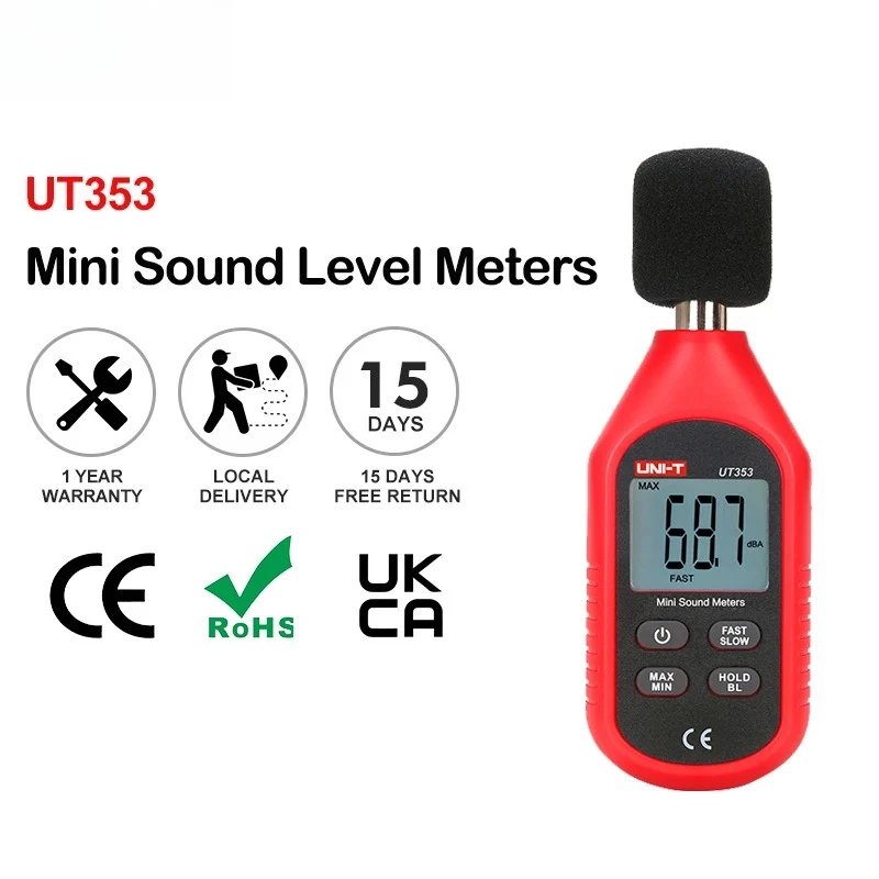 

UNI-T уровень шума 30 ~ 130 дБ метр децибел метр детектор звука цифровой сонометр