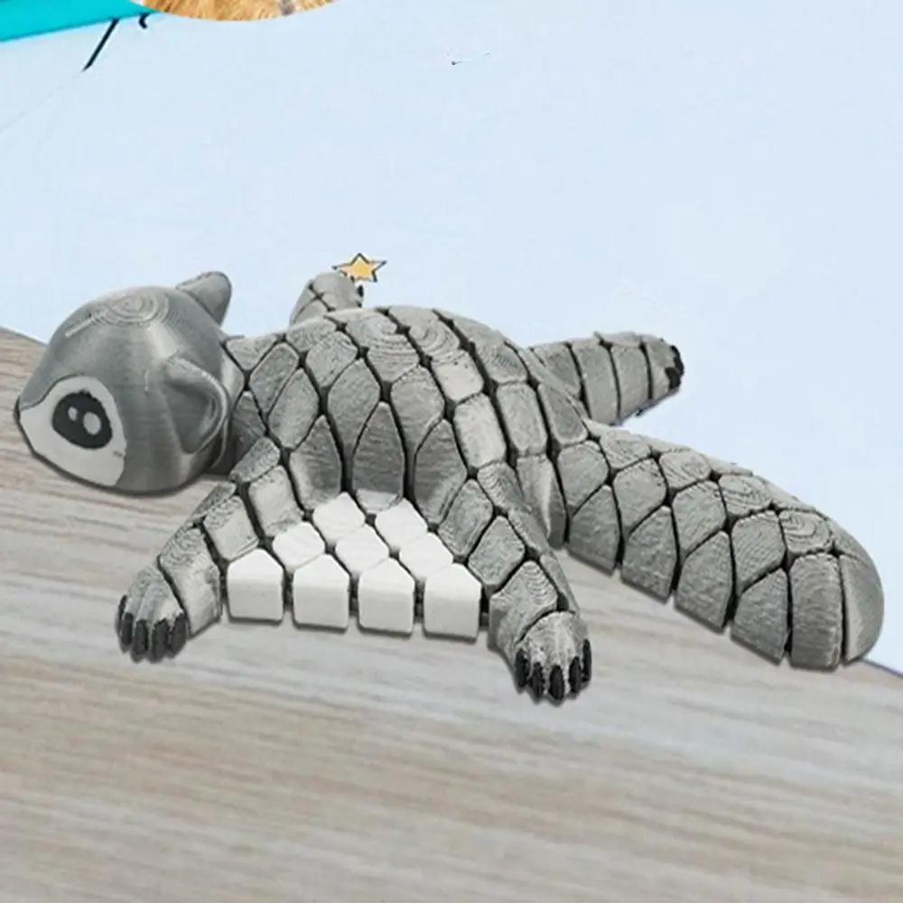 

3D Printed Funny Flying Squirrel Creative with Movable Joints Desktop Ornament Decorative Statue Cute Handicraft