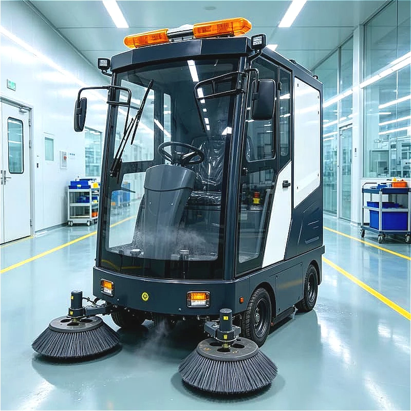 Road Sweeper Ride On Industrial Floor Cleaning Vehicle for Factory Warehouse Parking Lot Large Area Sweeping 2000mm Customized