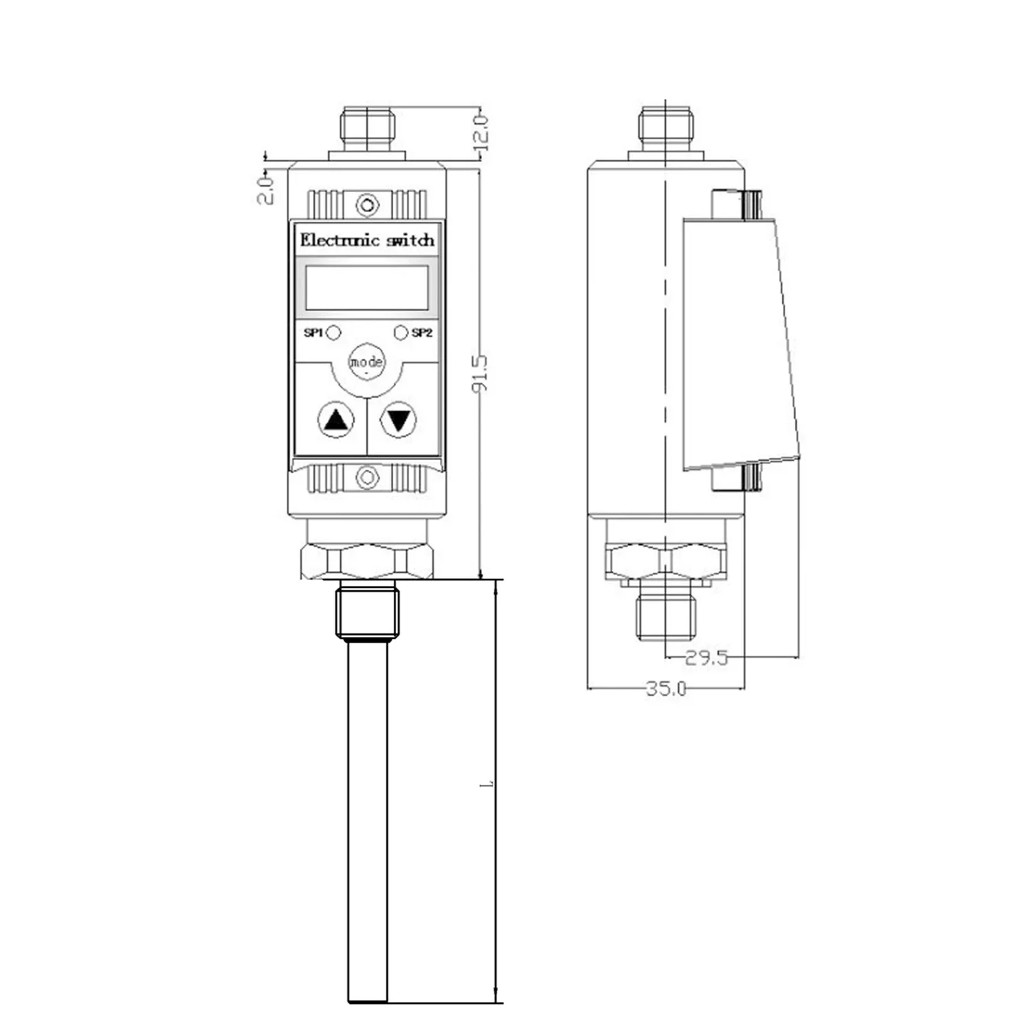 مفتاح درجة الحرارة الرقمي الذكي للزيت الهيدروليكي #5