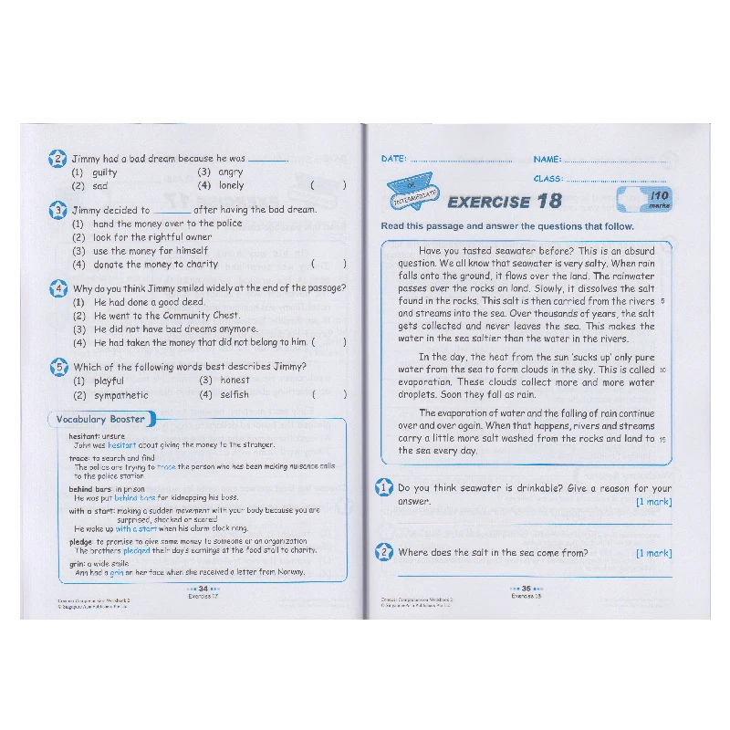 2022 New Arrival SAP Conquer Comprehension Books For Grade 1-6 English Reading Comprehension Textbooks For Primary School Books