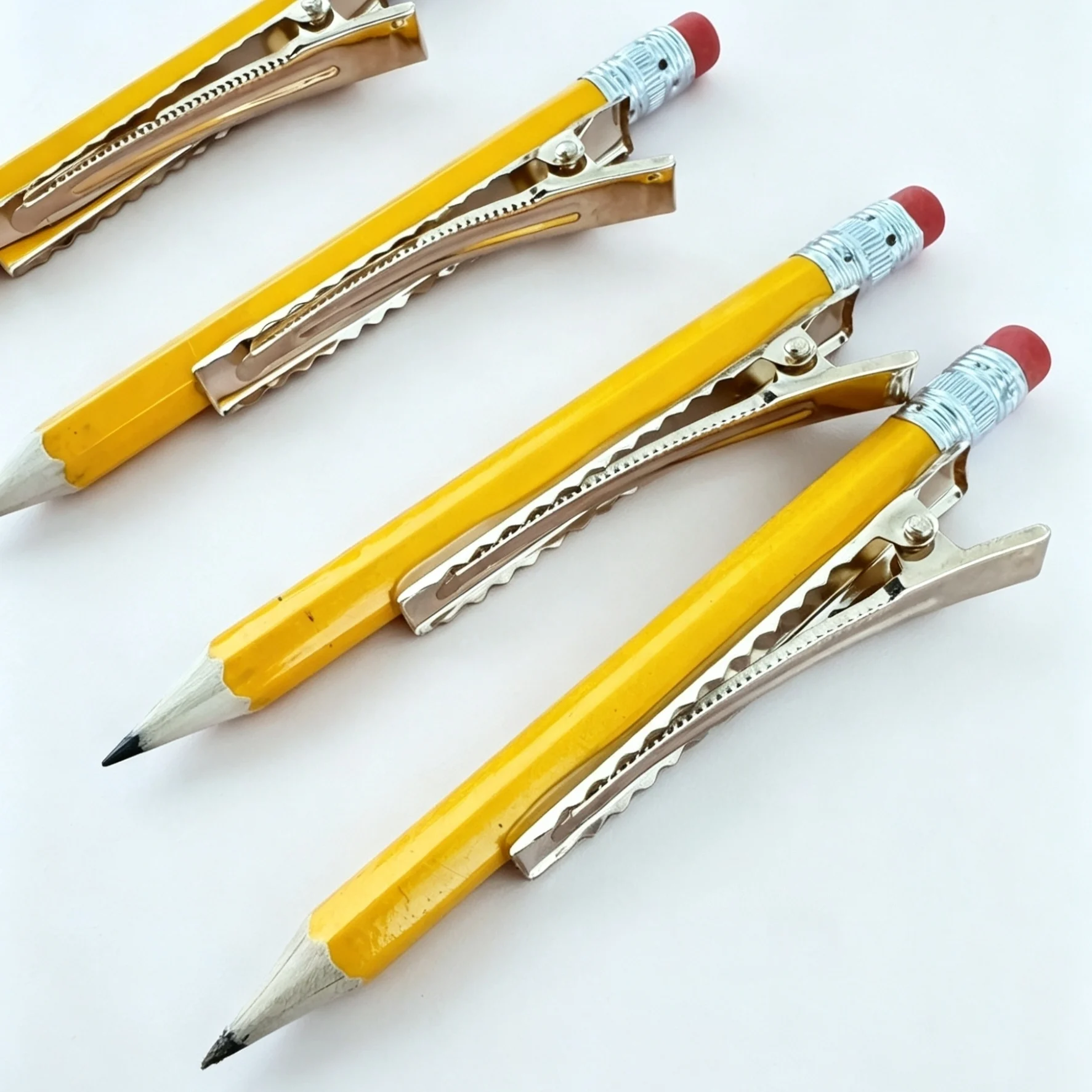 5/8 Pcs Cute Pencil Shaped Hair Clips Creative Simulation Pen Side Barrettes Lovely Decor Hair Accessories For Girls