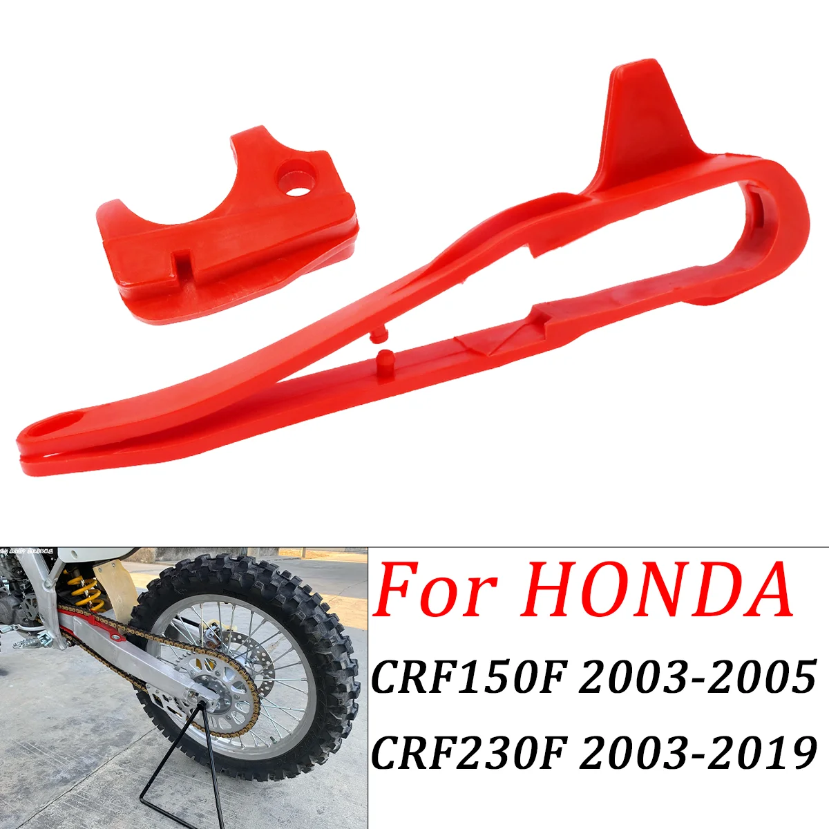 

Motorcycle Plastic Guide Chain Glue Slider Guard For Honda CRF150F 2003-2005 CRF230F 2003-2015 2016 2017 2018 2019 Dirt Pit Bike