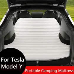 Per Tesla Model Y Materasso da campeggio portatile Tronco Letto gonfiabile Floccaggio Superficie Pieghevole Letto ad aria Pompa ad aria e borsa di stoccaggio