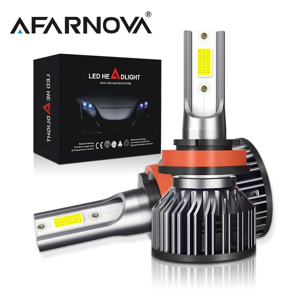 

Afarnova 80W 12000LM H4 LED Headlight H1 H3 H27 9006 Mini light 360 Degree Beam Angle With Powerful Turbo Fan Auto Fog Head Lamp