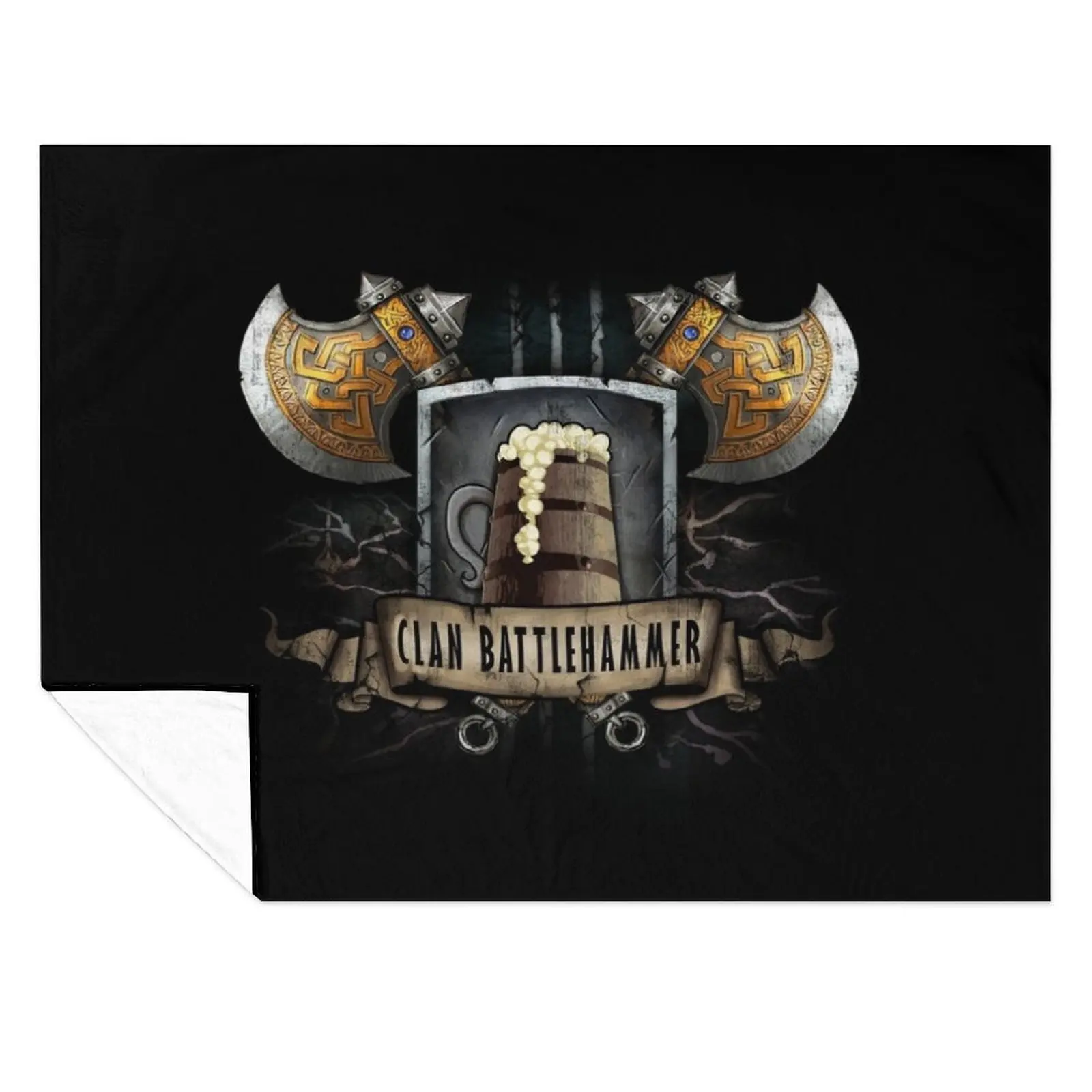 

Clan Battlehammer Mithral Hall Dwarf Faerun Fourthpeak Frost Hills Throw Blanket For Decorative Sofa Heavy Retros Blankets