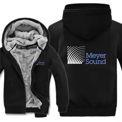 Meyer Sound Audio Speakers Hoodies Zipper Thick Unisex Meyer Sound Sweatshirt Man Warm Coat Fleece Streetwear Jacket