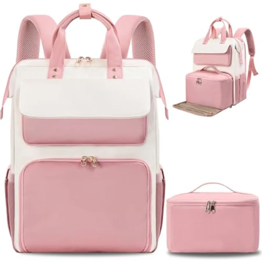 

Lunch Backpack for Women Laptop Backpack with Insulated Cooler Lunch box Nurse Backpack for Teacher Work Travel College Picnic