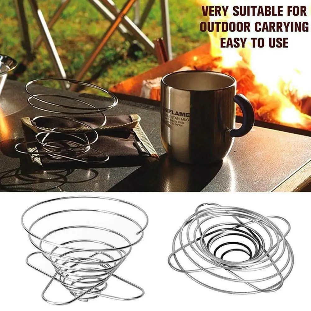 NEW Portable Folding Coffee Filter Holder Corrosion-resistant Stainless Steel Coffee Baskets For Outdoor Camping Picnic