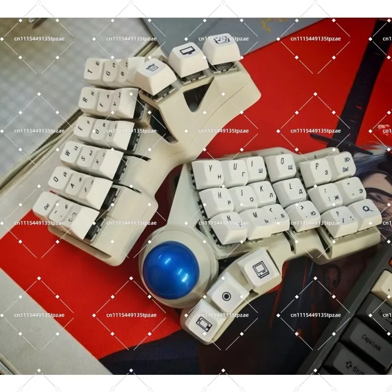 3X6 Split Ergonomic Mechanical Keyboard Integrated Trackball Custom ZMK Hot-swap Wireless PC Desktop Accessories