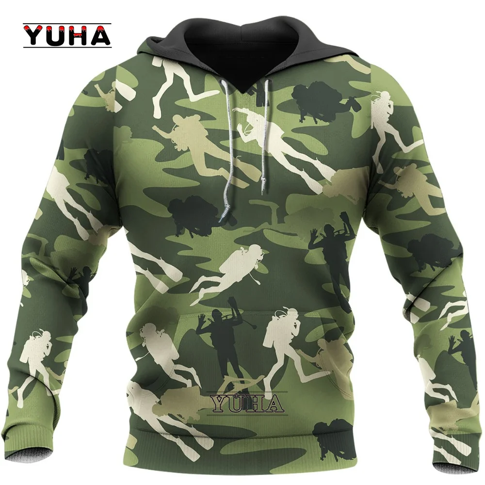 Sudaderas con capucha de camuflaje de pesca impresas en 3D para hombres, sudadera Unisex, Sudadera con capucha informal, jerséis, ropa de calle,