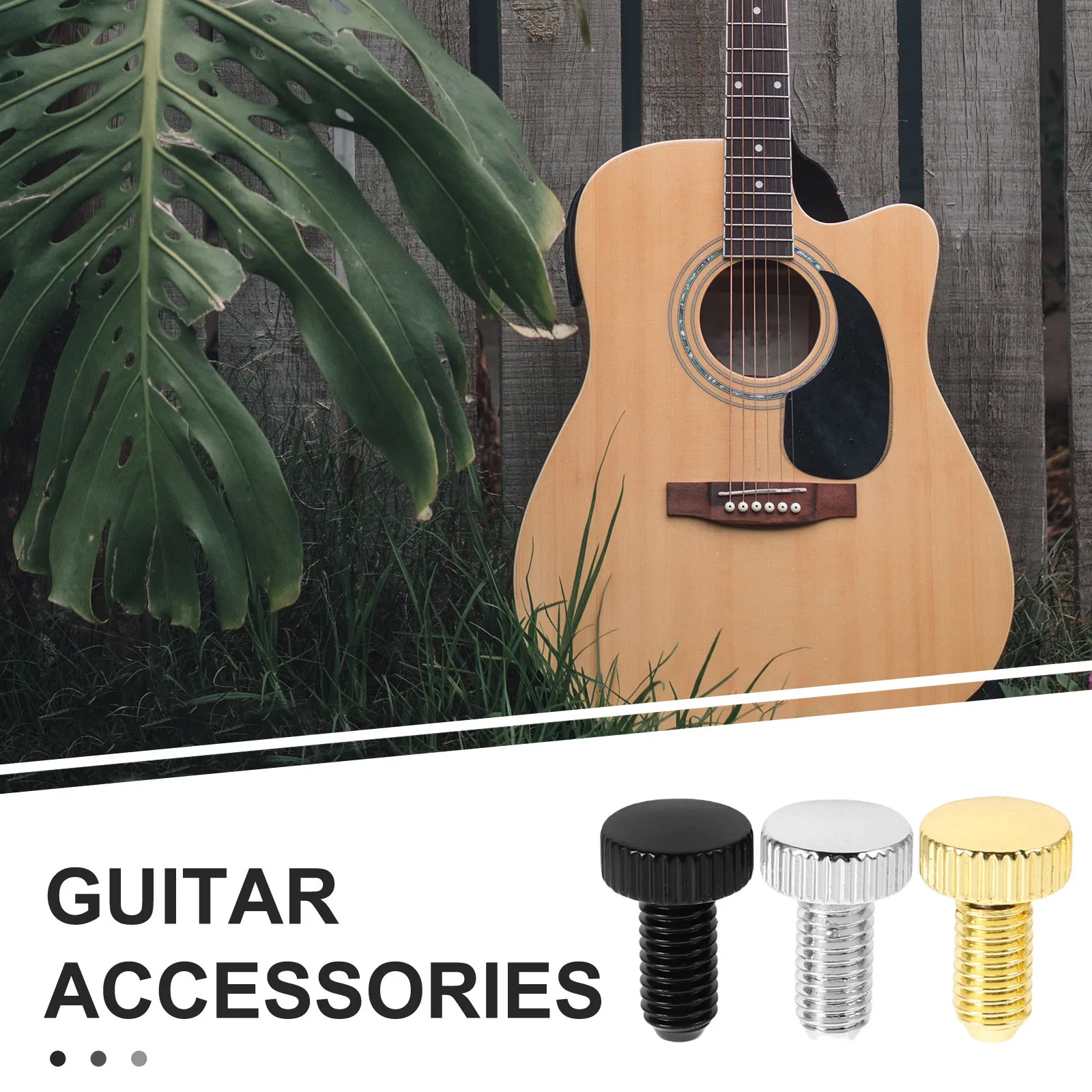 6 pçs guitarra elétrica ponte sela parafuso m5x13mm conjunto de substituição de ferragem de metal para desempenho estável adequado para prática