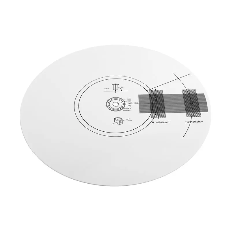 ABZZ - Calibrador de Discos para Tocadiscos, Estroboscopio de 30 cm, Detección de Velocidad de Rotación, Tapete Estroboscópico para Tocadiscos