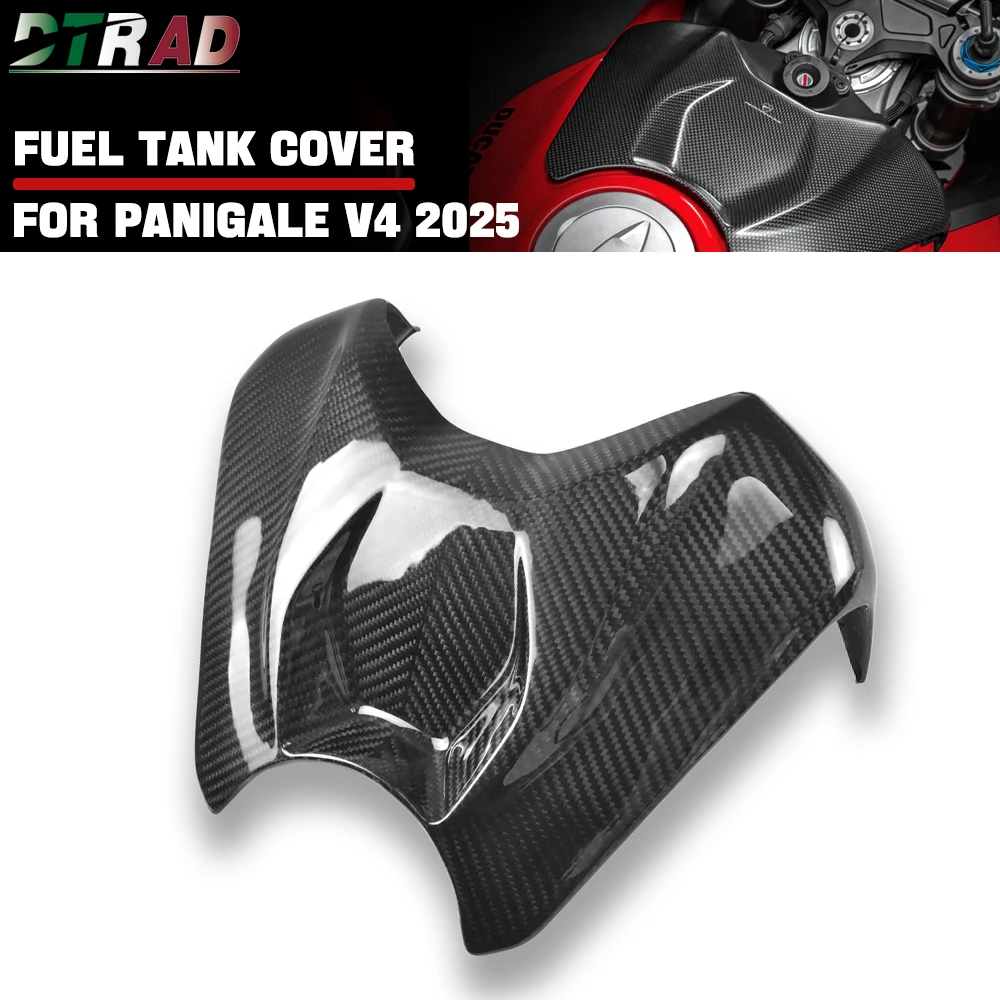 

Крышка топливного бака мотоцикла из настоящего углеродного волокна для DUCATI Panigale V4 V4S 2025, комплекты переднего защитного обтекателя бензобака, матовый глянцевый