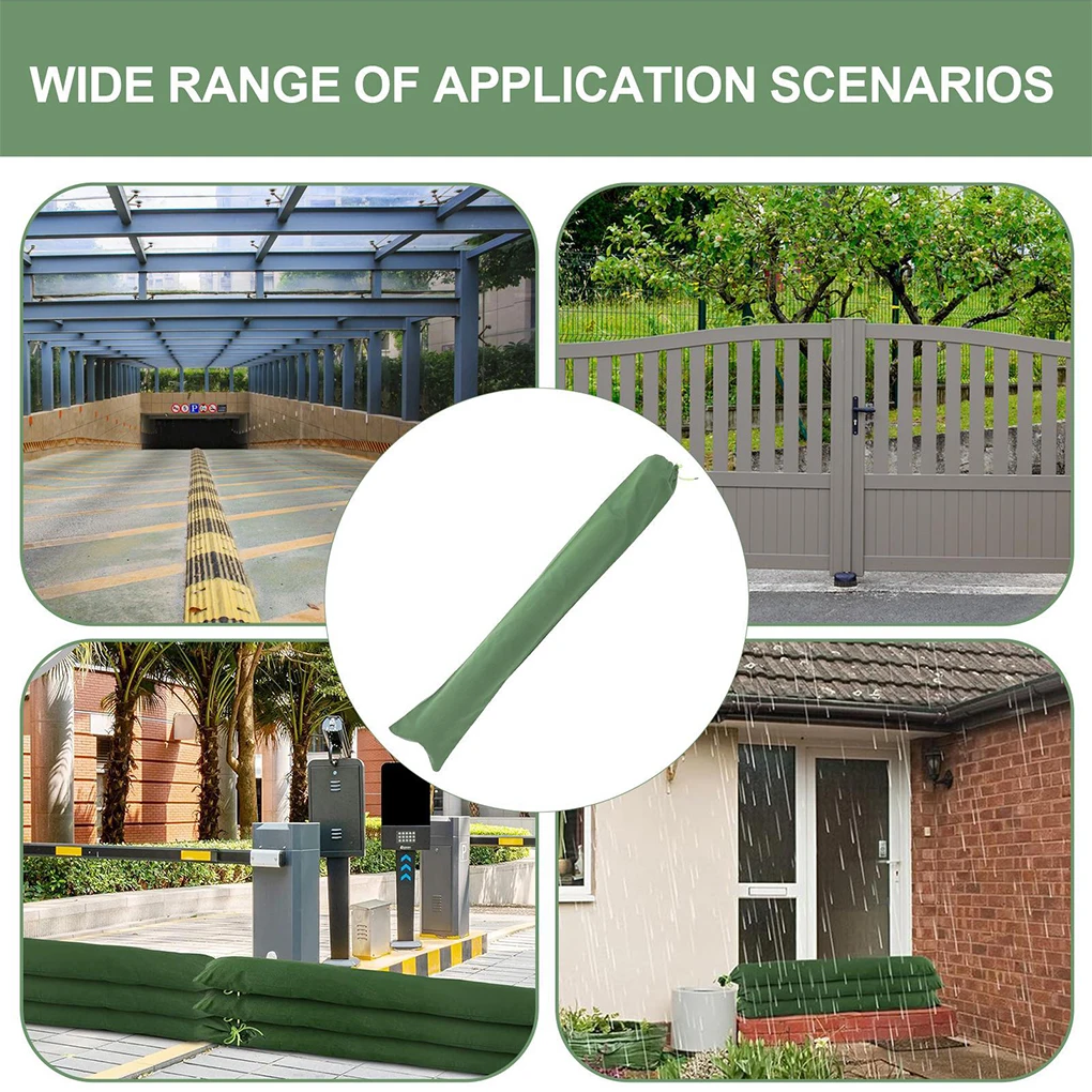 Sacchetti riutilizzabili per il controllo delle inondazioni da 4 pezzi Sacchetti di sabbia lunghi in tela versatili e affidabili per inondazioni 150 cm * 19 cm