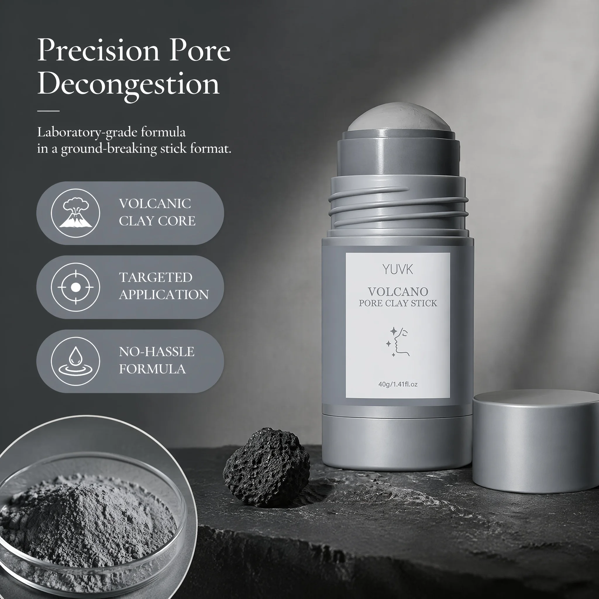 YUVK Masker Tanah Liat Vulkani - Bentonite Clay Mask ulasan dan harga
