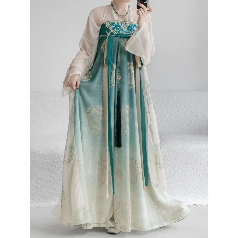 Hanfu women's Tang Dynasty chest-length skirt big-sleeved shirt fresh daily summer style