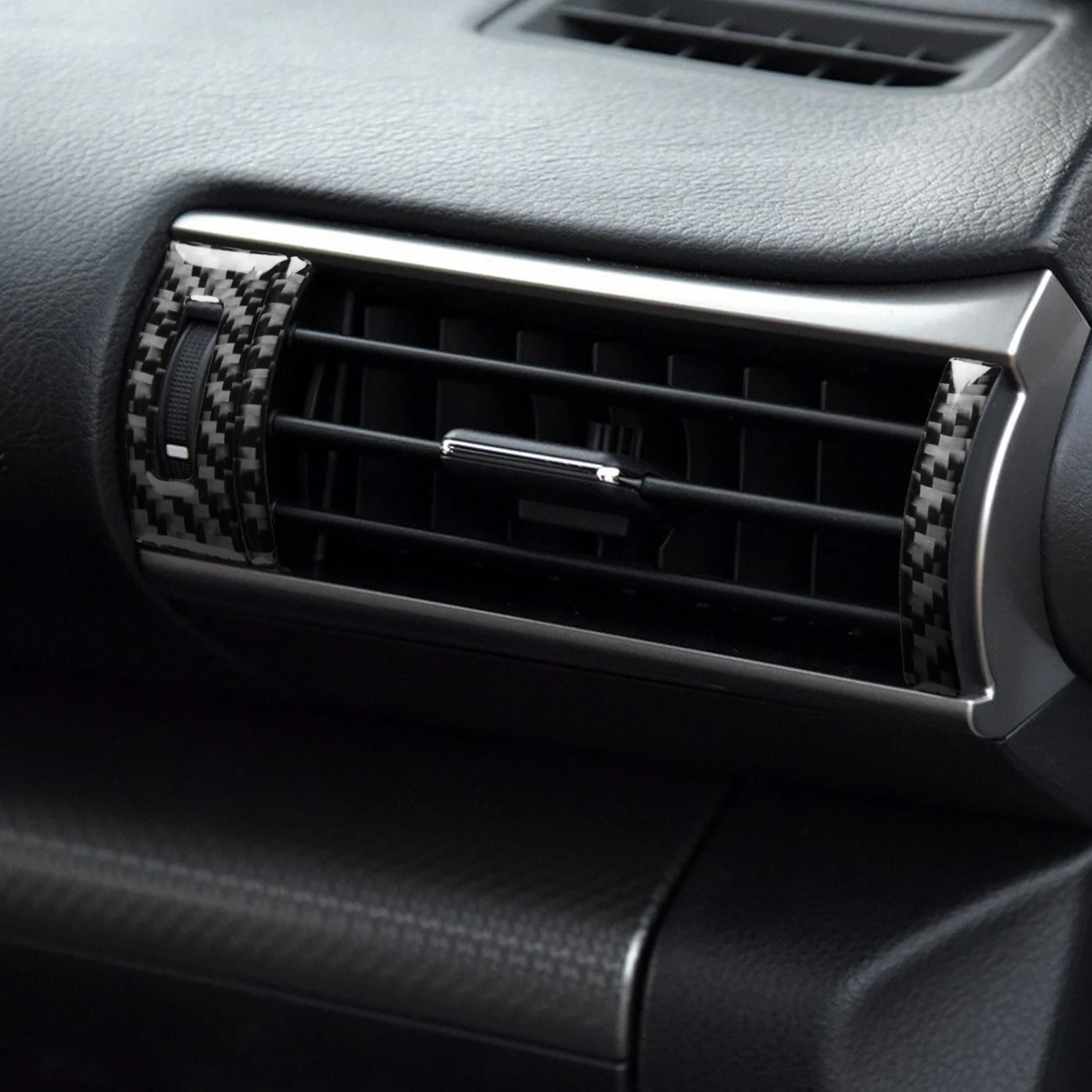 Real Carbon Fiber Car Accessories Air Vent Strips Trim Cover Soft Sticker For Lexus RC300 RC350 RC200T 2015 16 17 18 19 20-2024