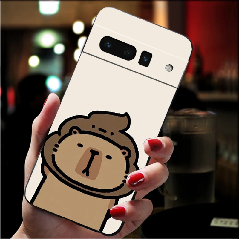 Cartoon Animal Cute Capybara Phone Case For Google Pixel 9 Pro XL 8 7 6 Pro Pixel 8A 7A 6A 4A 3A 3XL Pixel 8 7 6 5 4