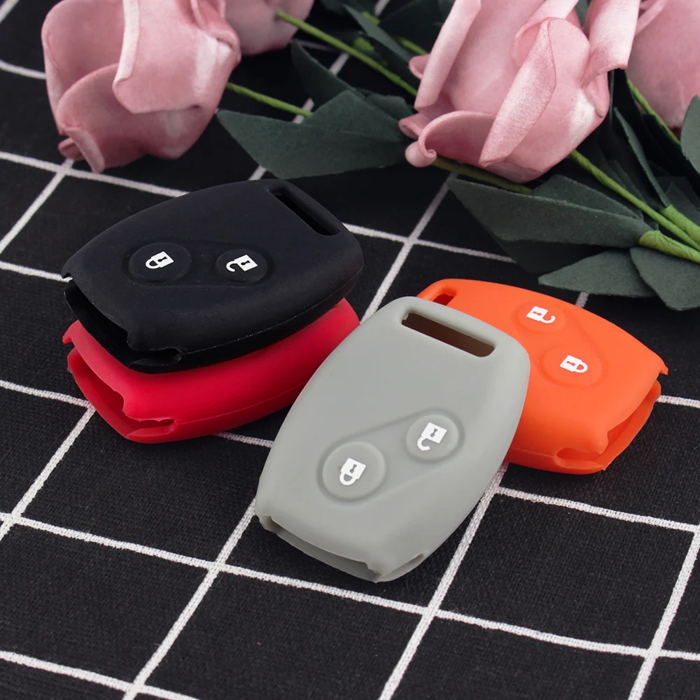 KEYYOU 2/3Button Silicone Remote Car Key Case Cover For Honda Fit CIVIC JAZZ Pilot Accord CR-V Freed Freed Pilot StepWGN Insight