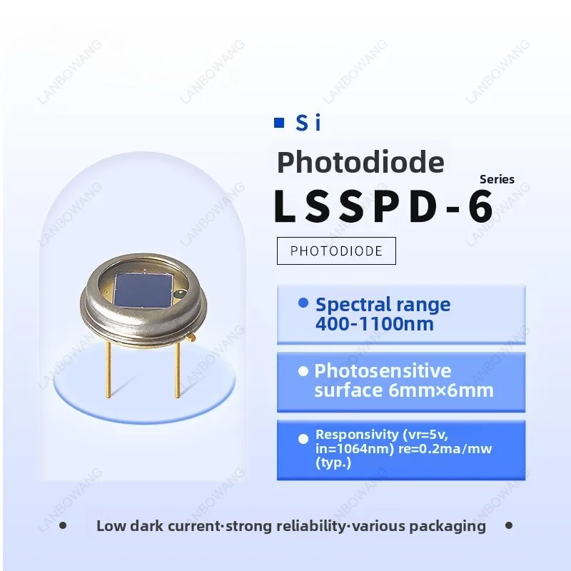 LSSPD-6 Minguang Silicon PIN Photodetector 6mm Photosensitive Diode 400-1100nm Wavelength Optical Sensing Detector Module