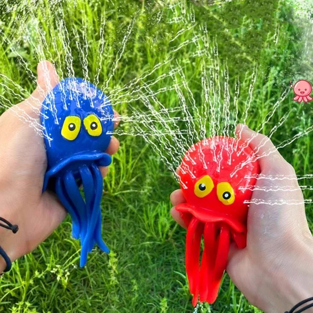 

Octopus Baby Bath Toys - Absorbent Squeeze Water Toys Stress Relief Sensory Play - Summer Pool Beach Swimming Fun for Kids