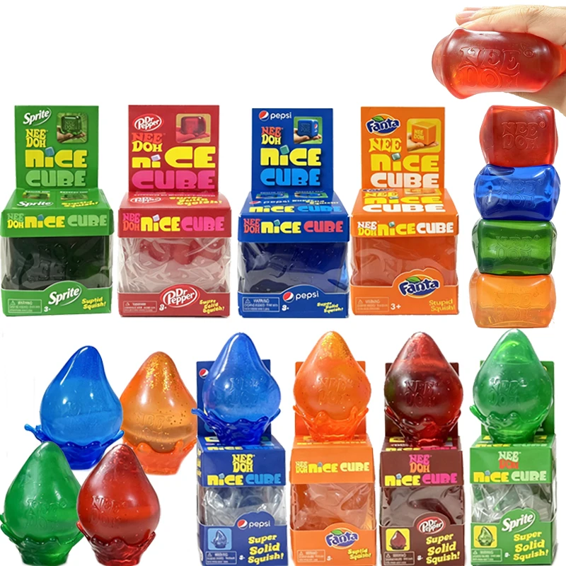 Needoh Fanta Nice Cube Drop Soda Aroma Stress Relief Toy Soft Maltose Slow Rebound Autism ADHD Focus Training Toy Leisure Gift