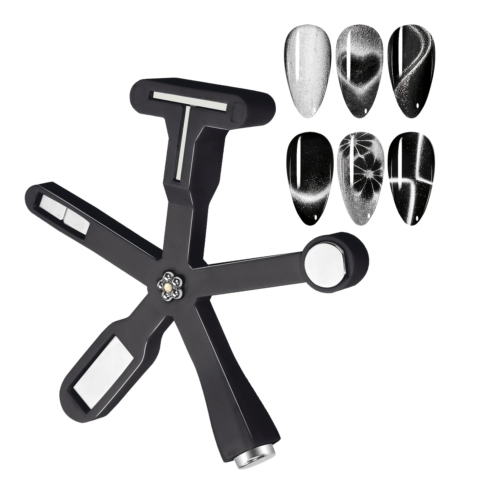 LINMANDA 6in1 Liebe Herz Muster Nagel Magnet Katze Auge Effekt Seite Licht Halbmond Gänseblümchen Blume Nagel Attraktion Magnete Maniküre