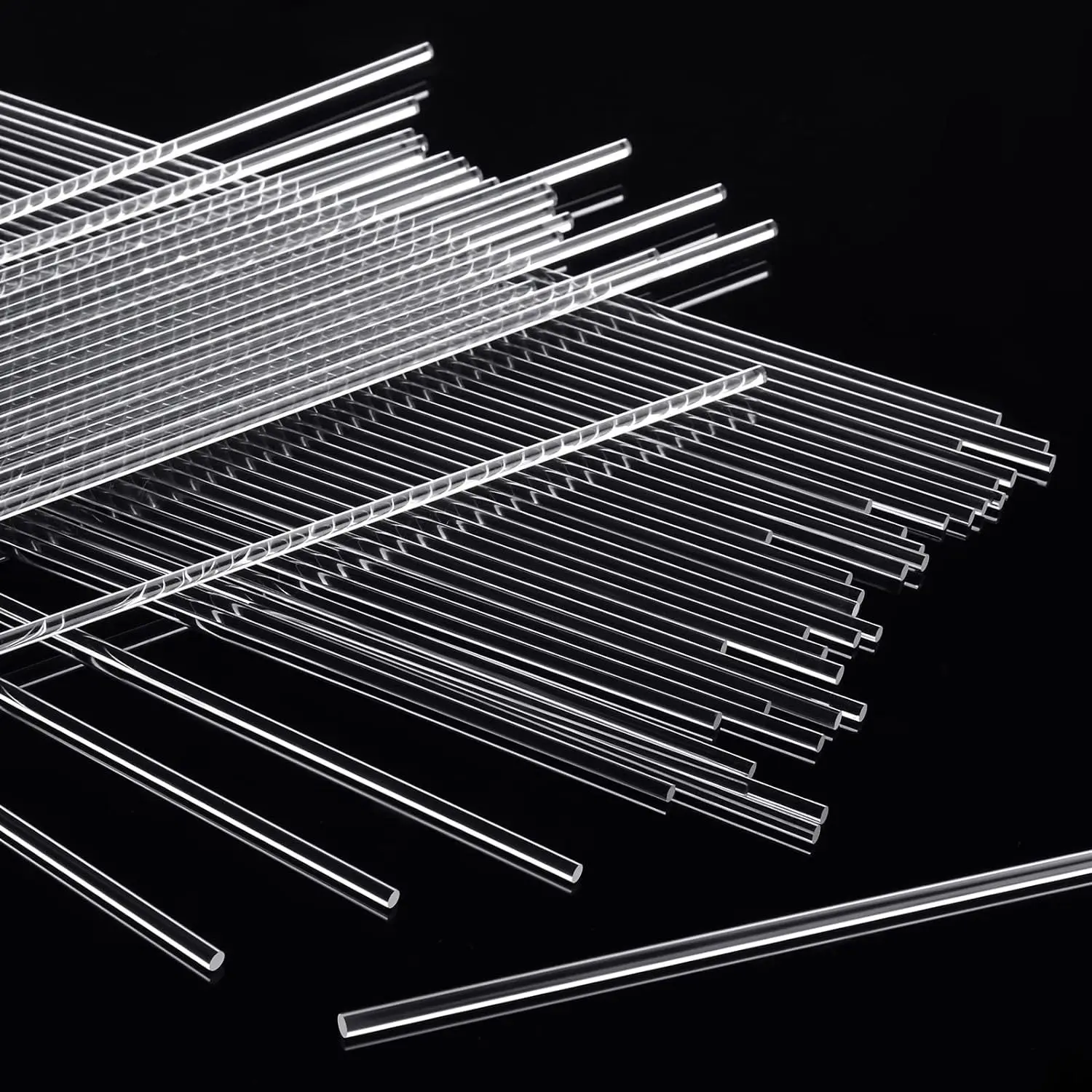 10cm Clear Acrylic Rods 2/3/4/5mm Dia. Acrylic Dowel Rod Plastic Cake Topper Sticks for DIY Crafts Party Decor Gardening