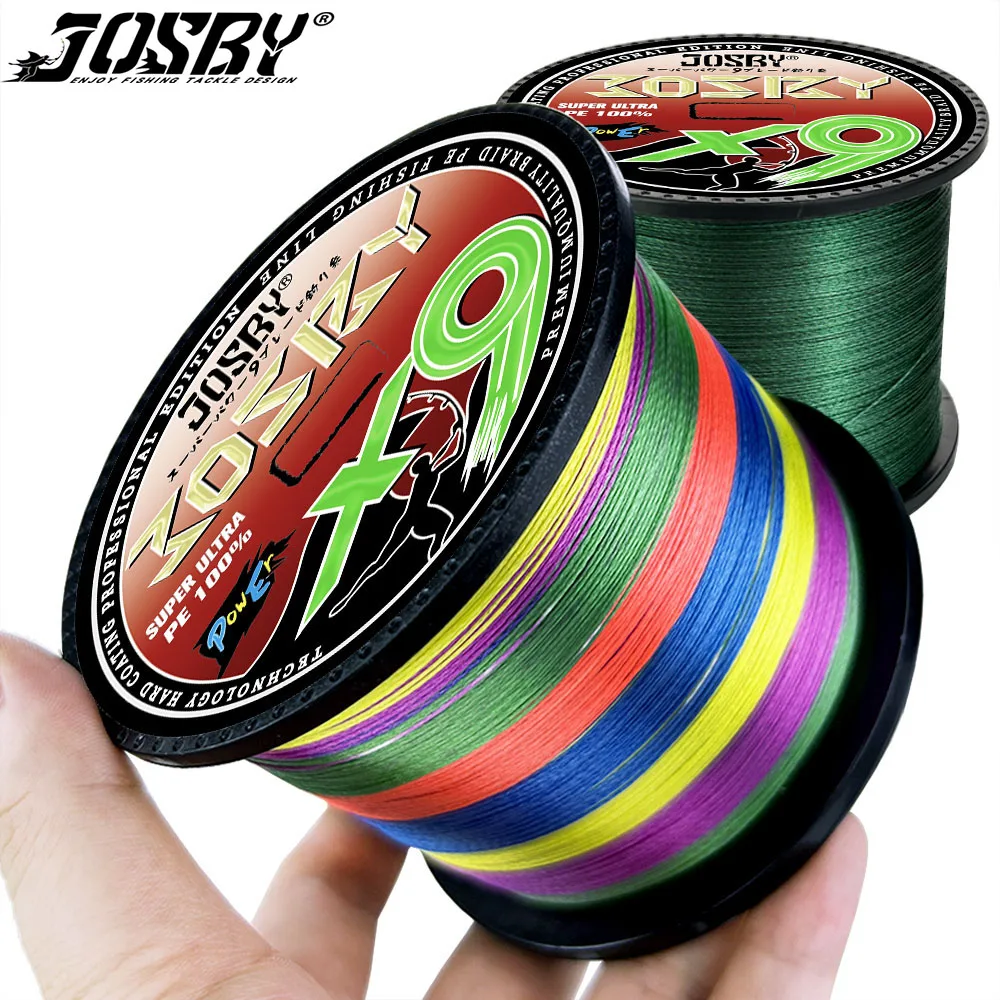 

JOSBY X9 Strand Braided Fishing Line 100M 300M 500M 1000M Multifilament Carp Fishing Weave Wire 22-100LB Fish Tools PE Lines