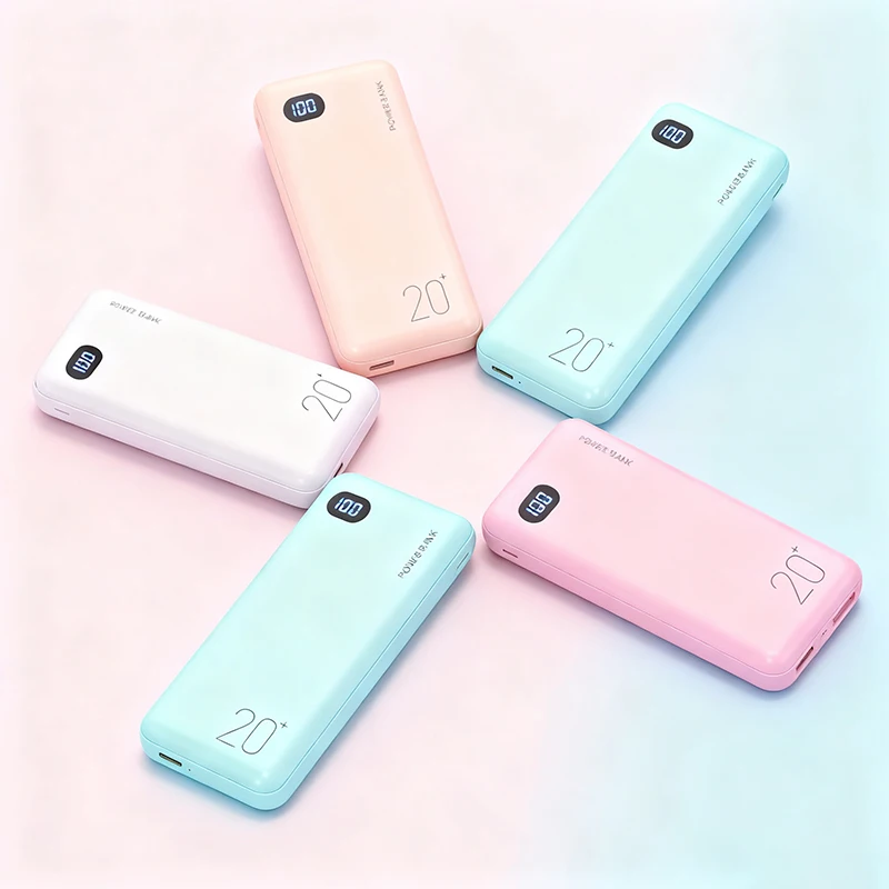 

Модный внешний аккумулятор 20000 мАч, портативное зарядное устройство Powerbank 2.1A, быстрая зарядка, светодиодный дисплей, внешний аккумулятор для смартфона