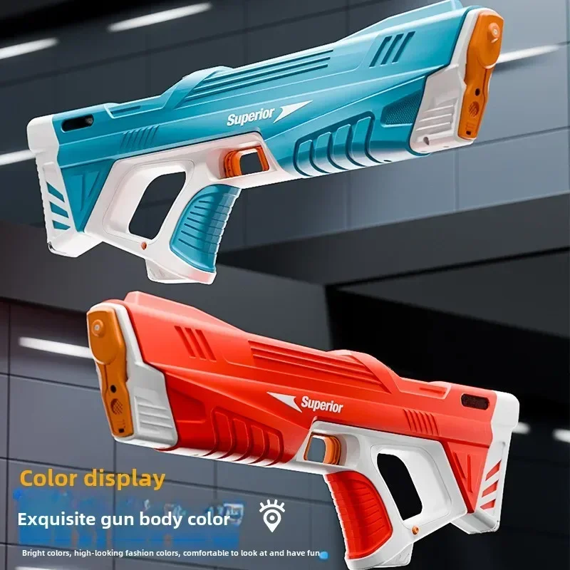 New Children Electric Water Gun Wholesale AutomaticWater Absorption Battery DisplayLarge Capacity Boys' Water PlayToyWaterGun