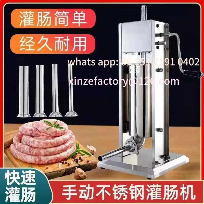Customizable Stainless Steel Two Speed Enema Machine Household Commercial Vertical Hand Crank Making Tools Sausage Enema Machine