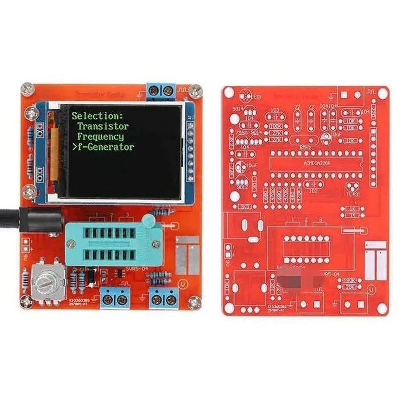 DT16 GM328 Transistor Tester Capacitance ESR Meter Diode Triode MOSFET Automatic Detection 50V Voltage Frequency PWM