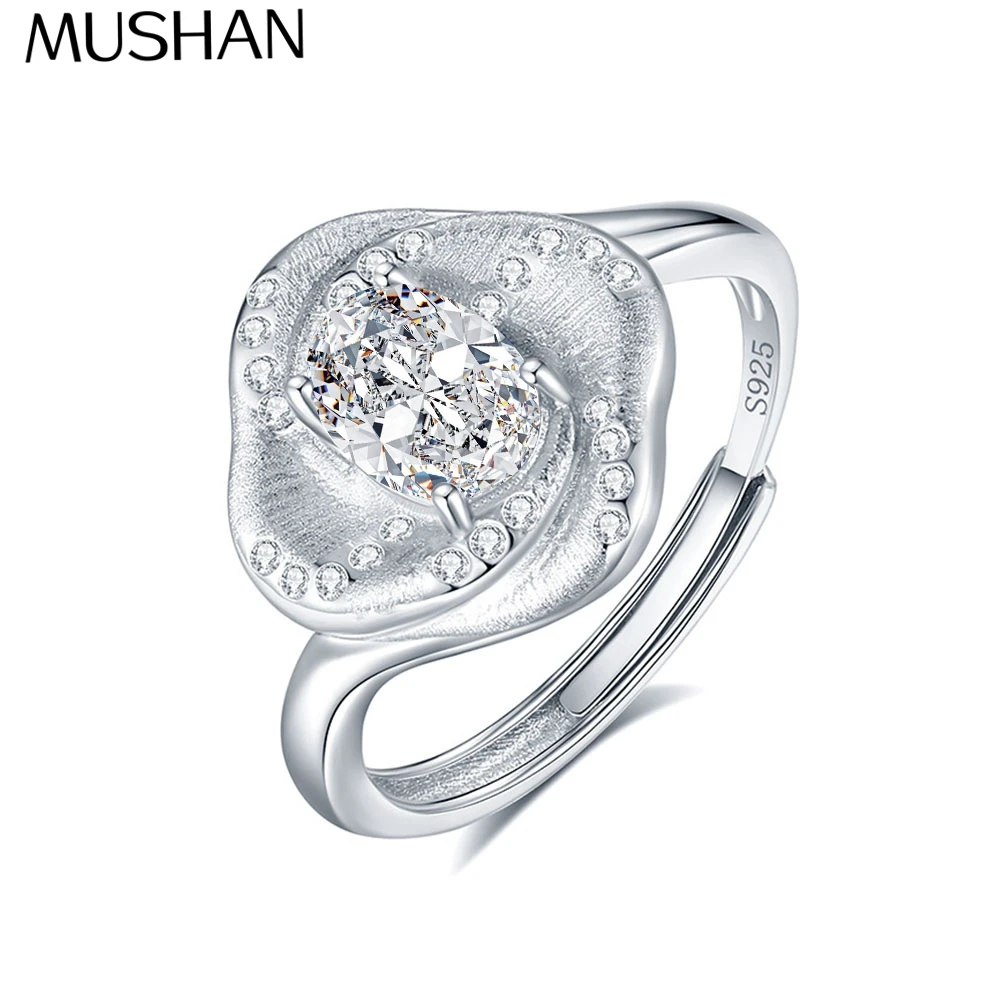 

Кольцо MuShan Designer Jewelry из стерлингового серебра 925 пробы с муассанитом цвета D, обручальное кольцо для женщин, позолоченное 18-каратным золотом, патент MST