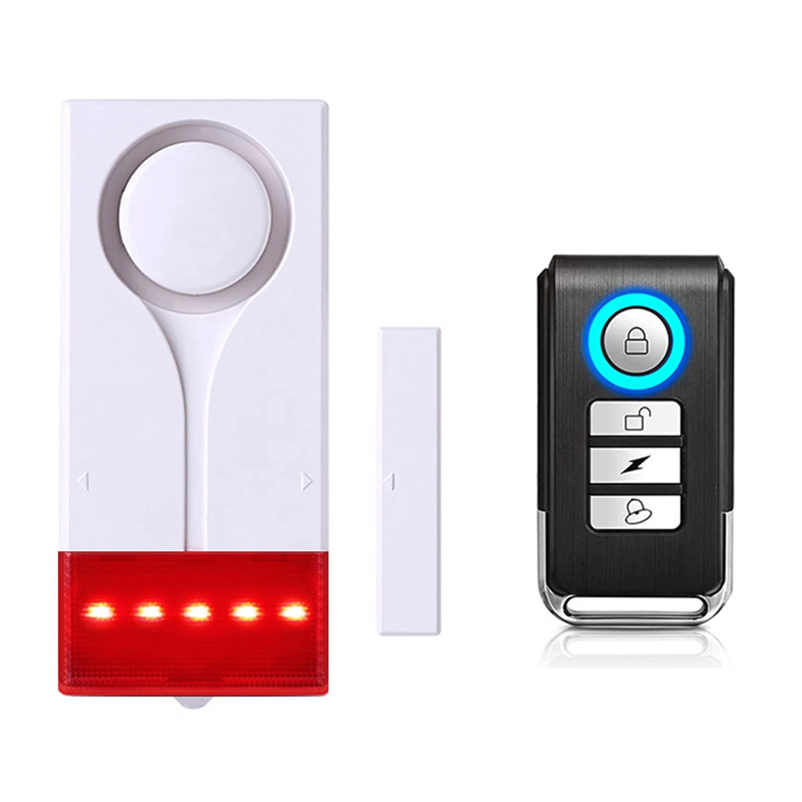 Anti-Theft Alarm 110db Loud Door and Window Alarm Wireless Vibration Alarm with Remote Control Bicycle Security Sensors