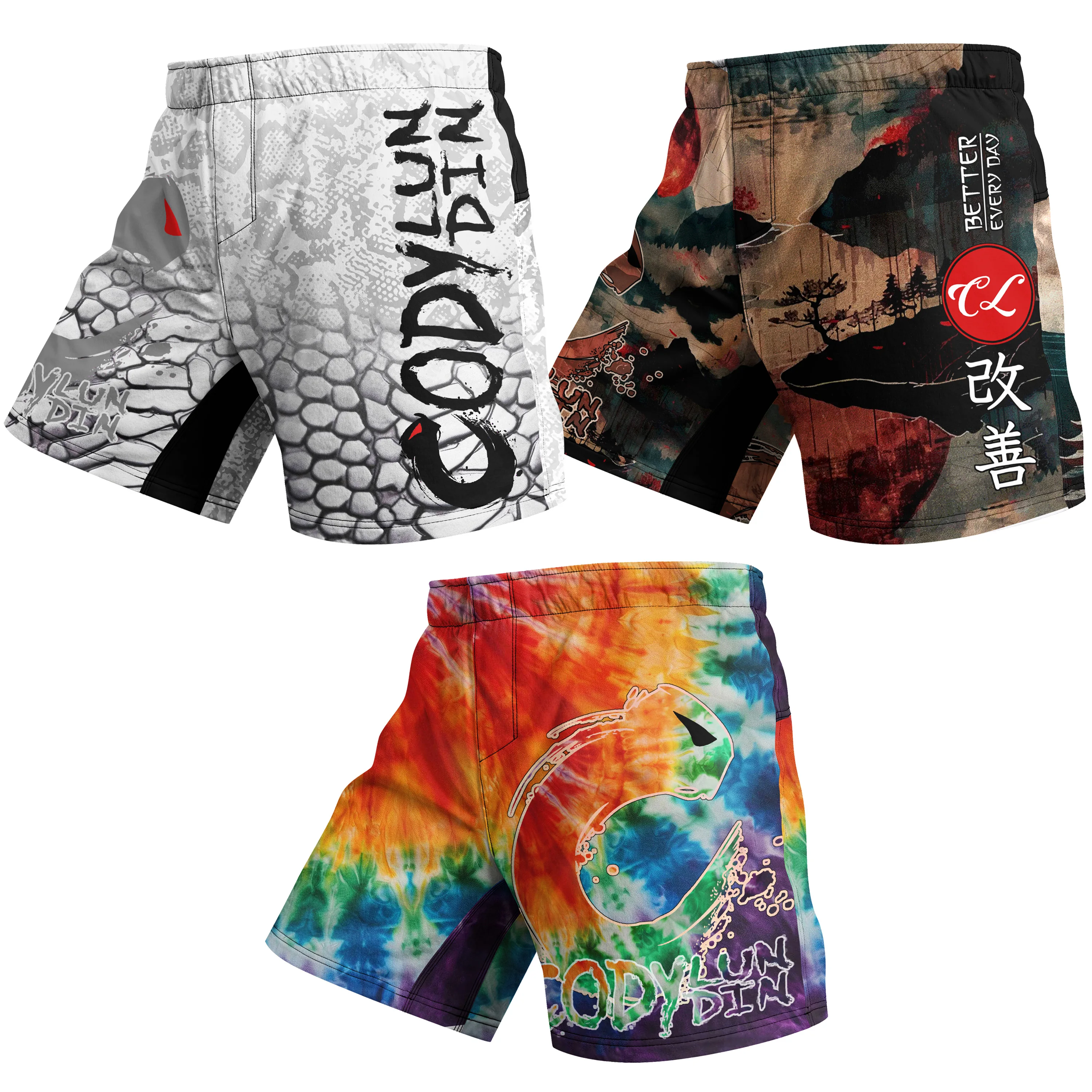 Fighting Hot MMA Training Grappling Shorts With 4-Way Stretch Fabric And Your Own Sublimation Printing MMA Shorts With Rubber