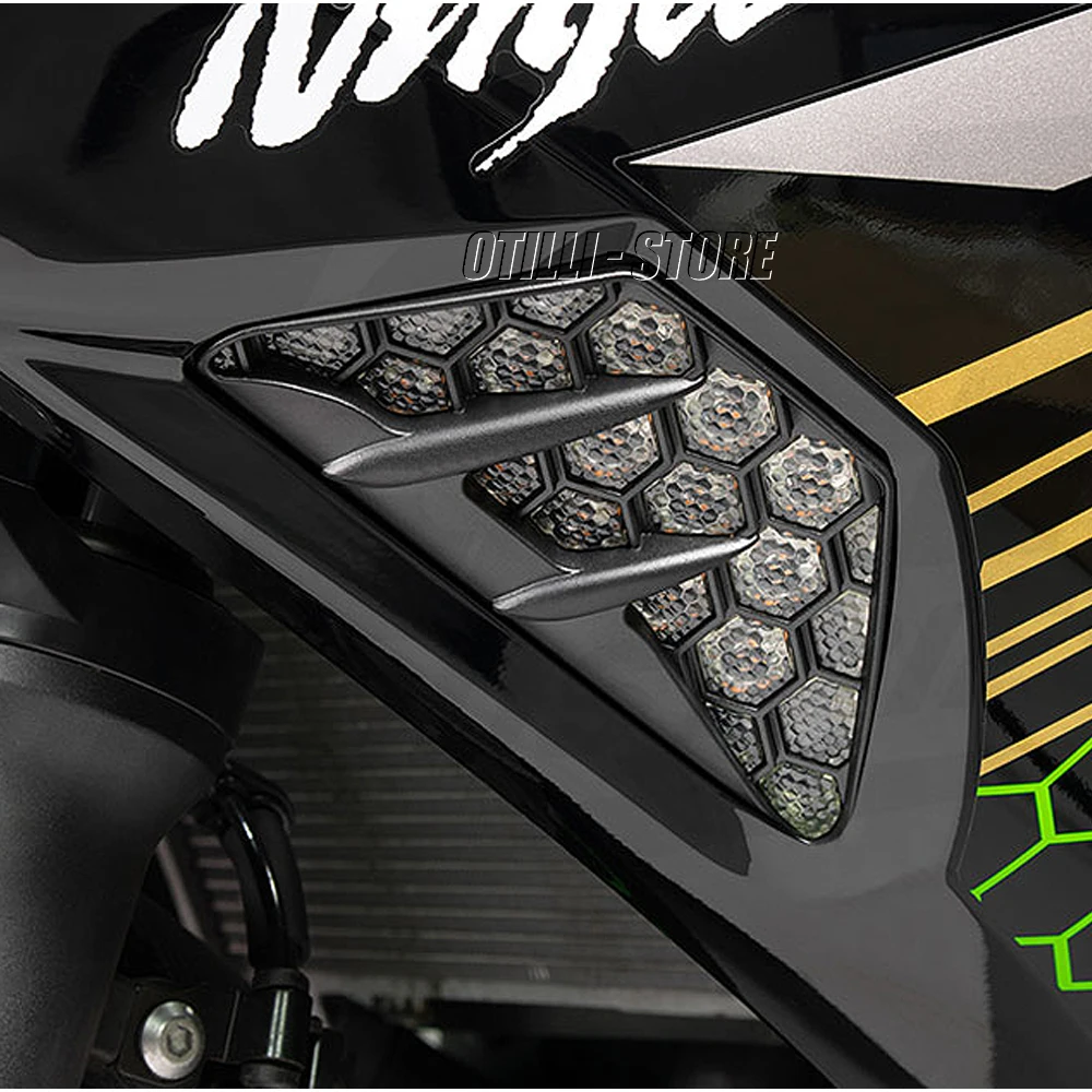 Nuevos indicadores de giro delanteros, lámpara de giro para Kawasaki ZX6R ZX-6R Ninja 300 400 650 1000 Ninja300 Ninja400 Ninja650 Ninja1000