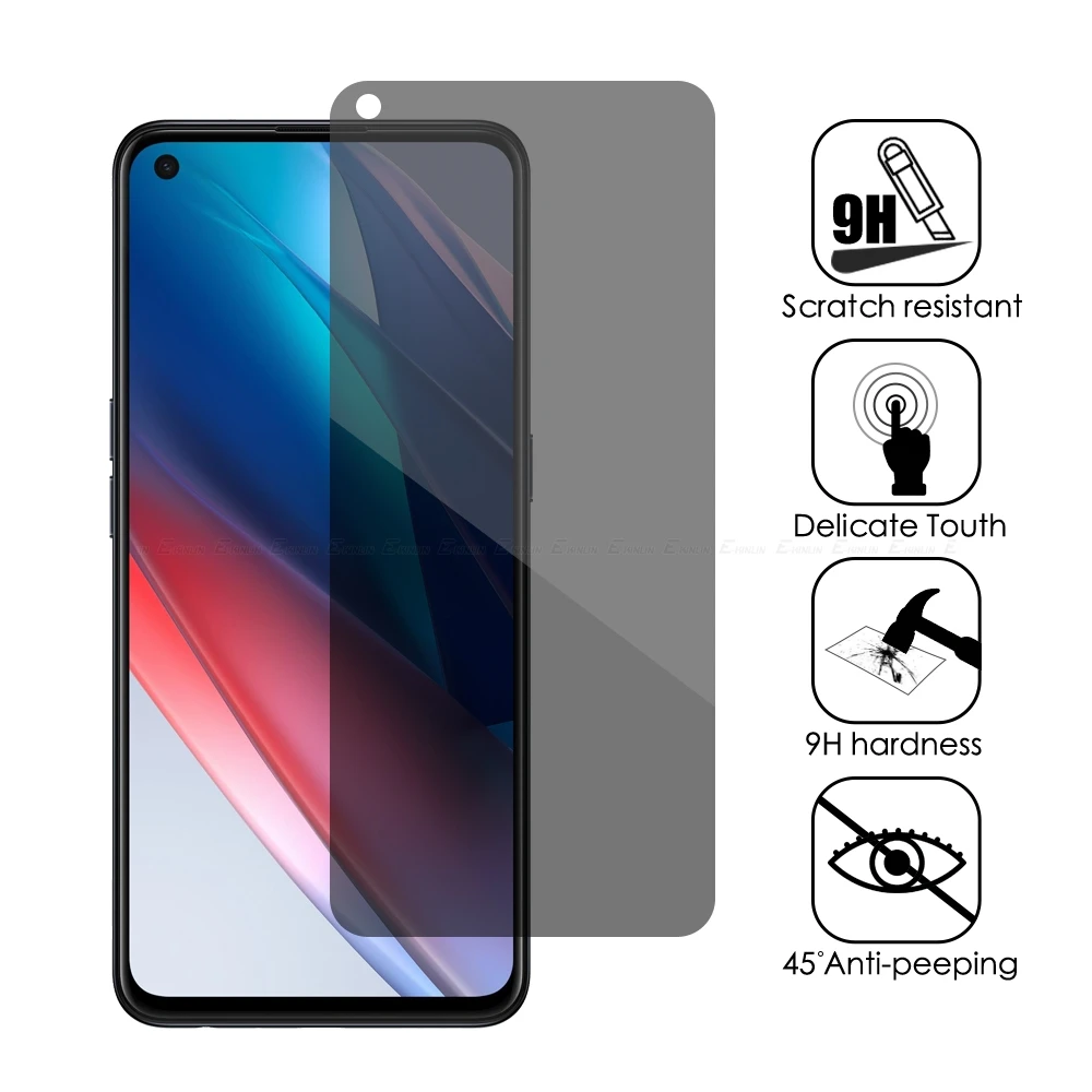 Privacy Screen Protector Cover For OPPO Find X3 X5 X2 Lite F19 R15 R17 RX17 Pro Plus Neo R15x Anti Peeping Tempered Glass Film