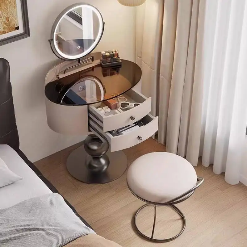 

Nordic Hidden Vanity Table Dest Black European Corner White Dressing Table Modern Saving Make Up Tafel Furnitures For Bedroom