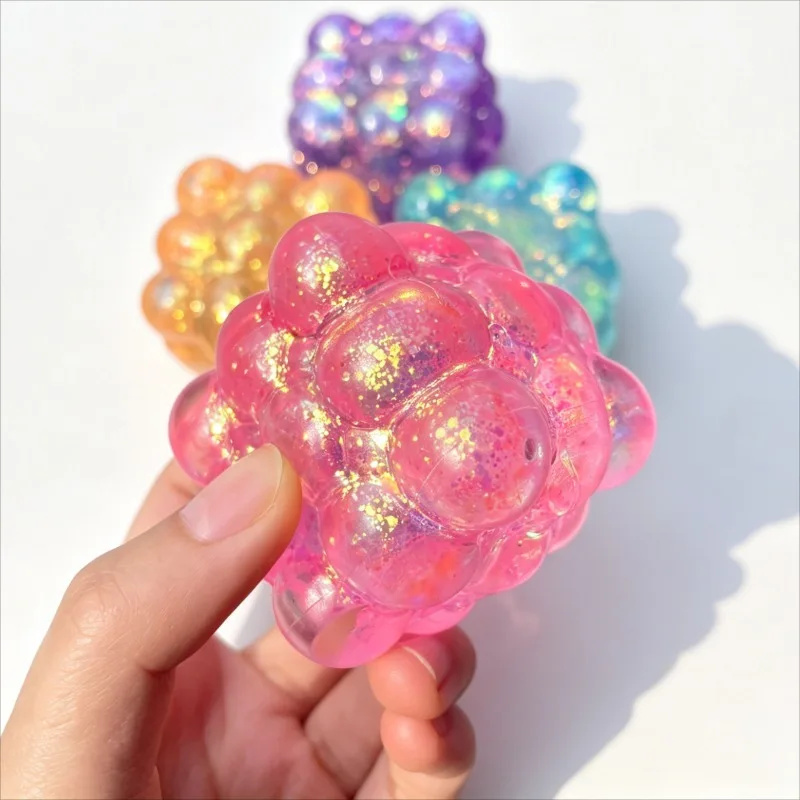 Glänzende Squishy-Würfel aus Maltose, Quetschspielzeug, Stressabbau-Spielzeug, farbige Dekompressionsgeschenke – Detail 6
