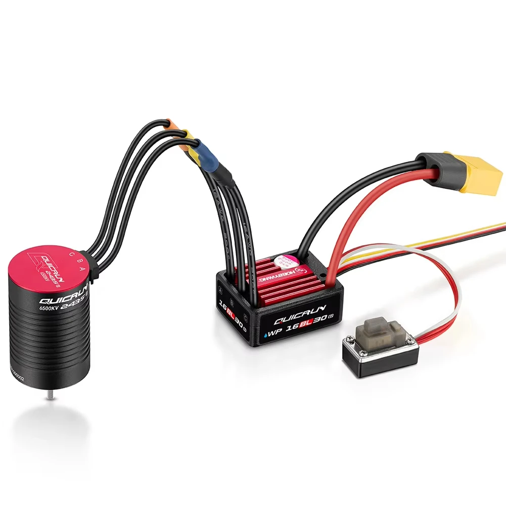 Hobbywing QuicRun WP 16BL30 G2 Brushless ESC & 2030SL G2 5000KV/6500KV/7800KV 2435SL G3 4500KV/6500KV Motor for 1/16 1/18 RC Car