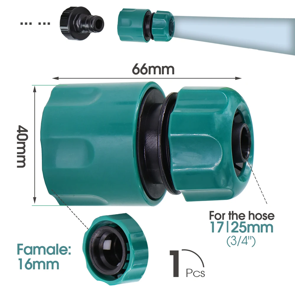 1 sztuk 16MM 1/2 \'\'3/4\'\' wąż ogrodowy zawór odcinający złączka plastikowa rura adapter do kranu szybkie złącze do podlewania nawadniania myjnia