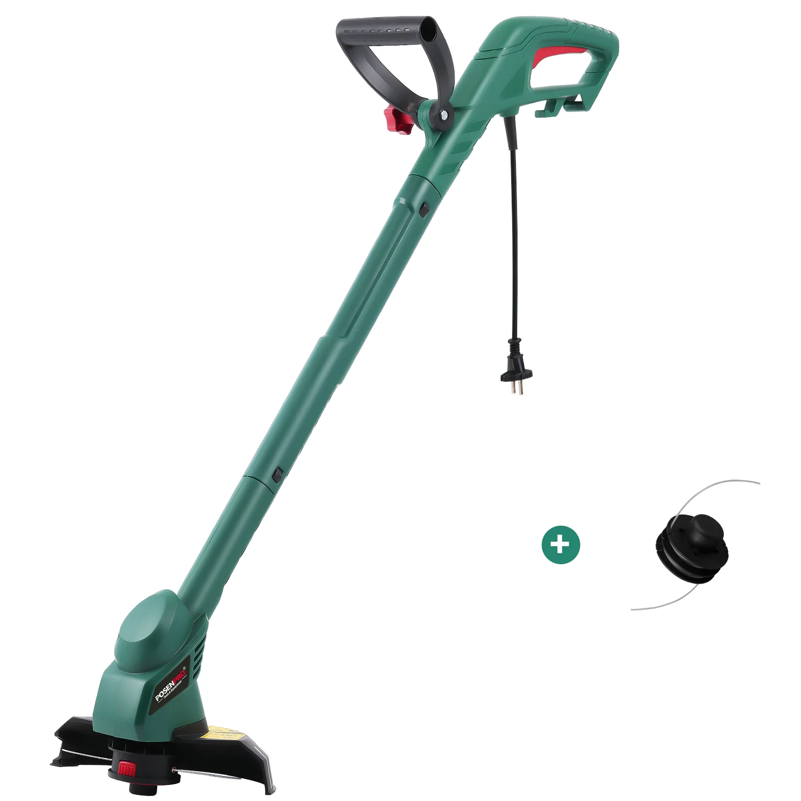 POSENPRO 350W Grass Trimmer, Electric Trimmer With 230mm Cutting Circle, Garden Trimmer With Automatic Thread Feed